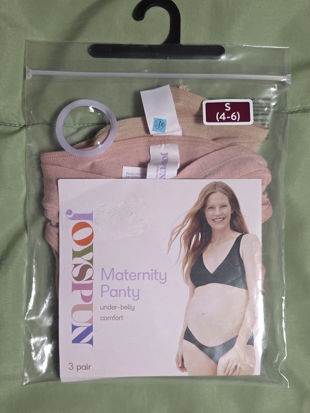 Joyspun Maternity Under-the-Belly Full Coverage Underwear, 2pk, Size S(4-6)